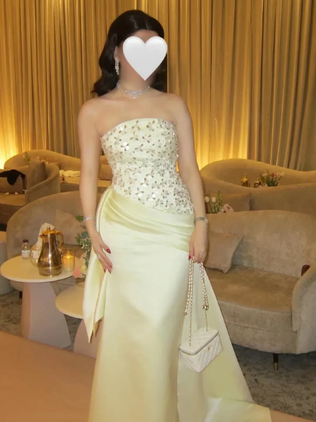 Customized Mermaid Sleeveless Evening Dresses Strapless Pleated Beadings Sequins Floor Length Prom Dresses Party Dresses