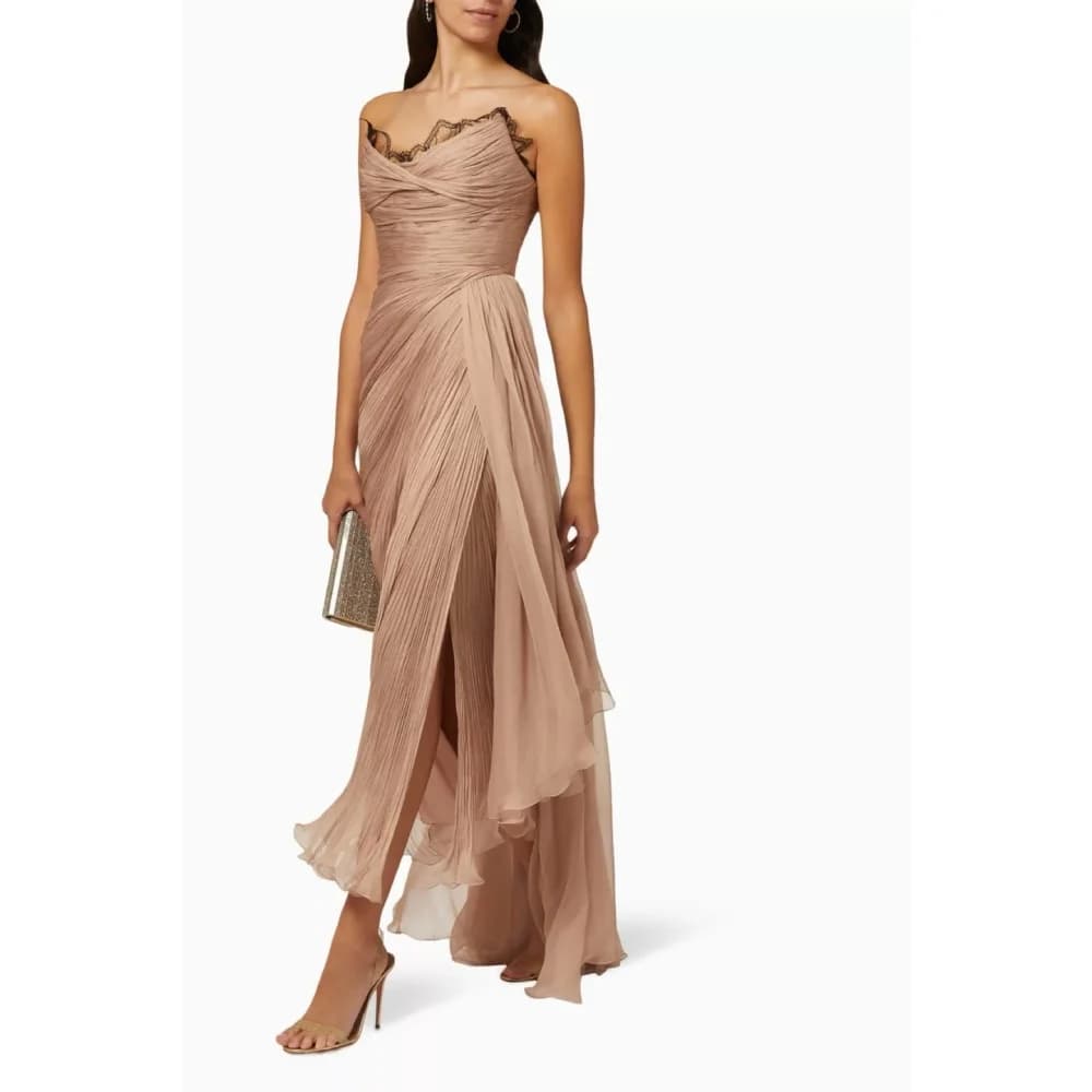 Customized Temperament Formal Evening Gowns Sleeveless Pleat Midi Dresses Elegant Party Wedding Modern Style Charming