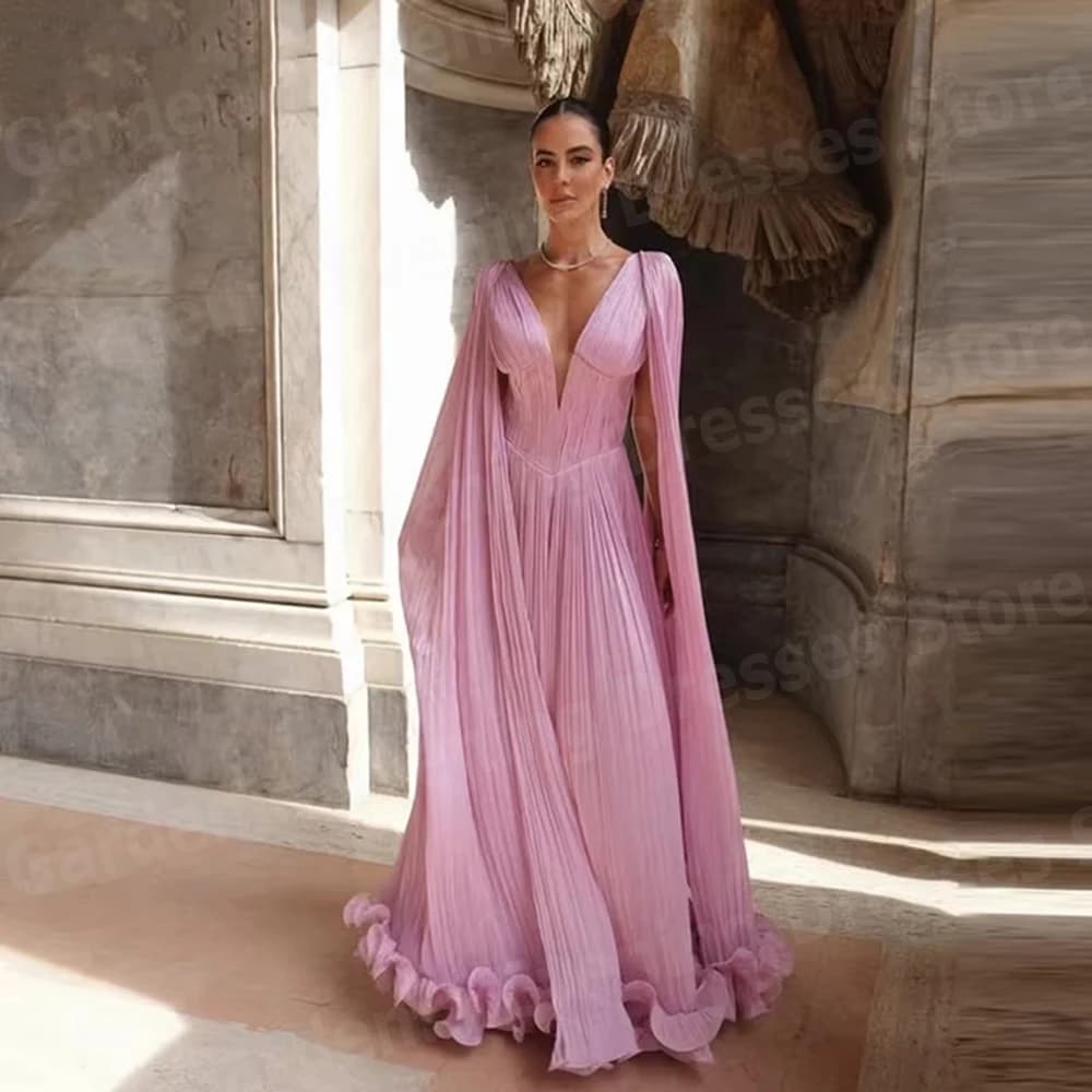2026 Charming A Line Women's Evening Dresses Sexy V Neck Formal Party Prom Gowns Vestidos Para Mujer Customized Robe De Soirée