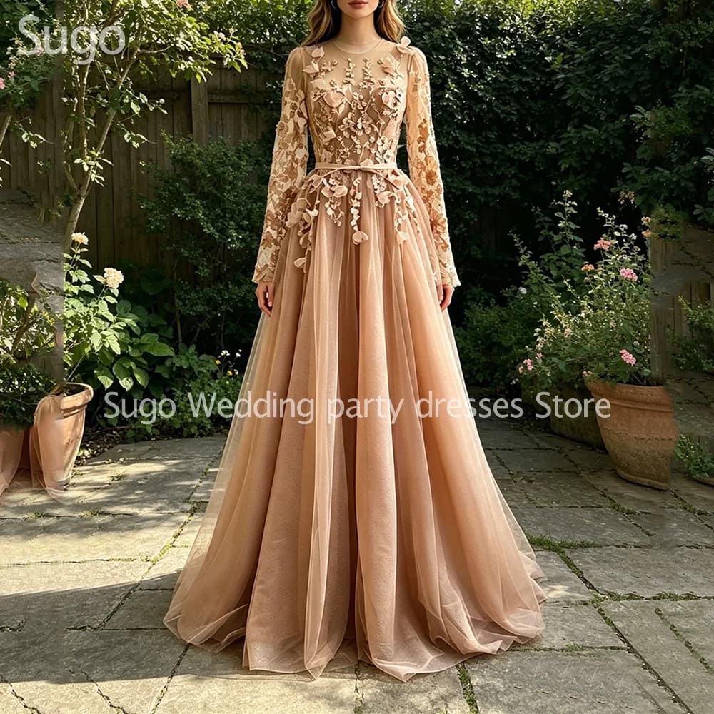 Customized Elegant Long Evening Dresses for Special Occasions Floor-Length Sweep Train Women Gala Prom Party Ball Gowns 2026