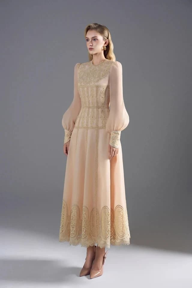 Exquisite  Prom Gown Customized Women's O-neck Full Sleeve Evening Dress A-line Chiffon Ankle Length Party Dress New 2026