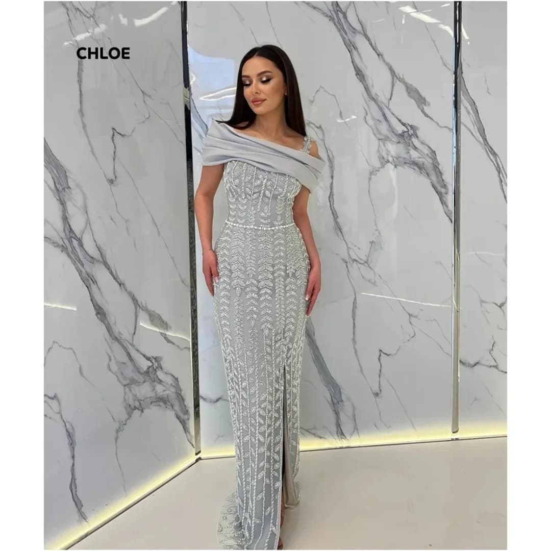 Custom Made Luxury Prom Dresses 2025 Woman Luxury Mermaid Off-shoulder Evening Dress Woman Shawl Wedding Party Dress Robe Soiree