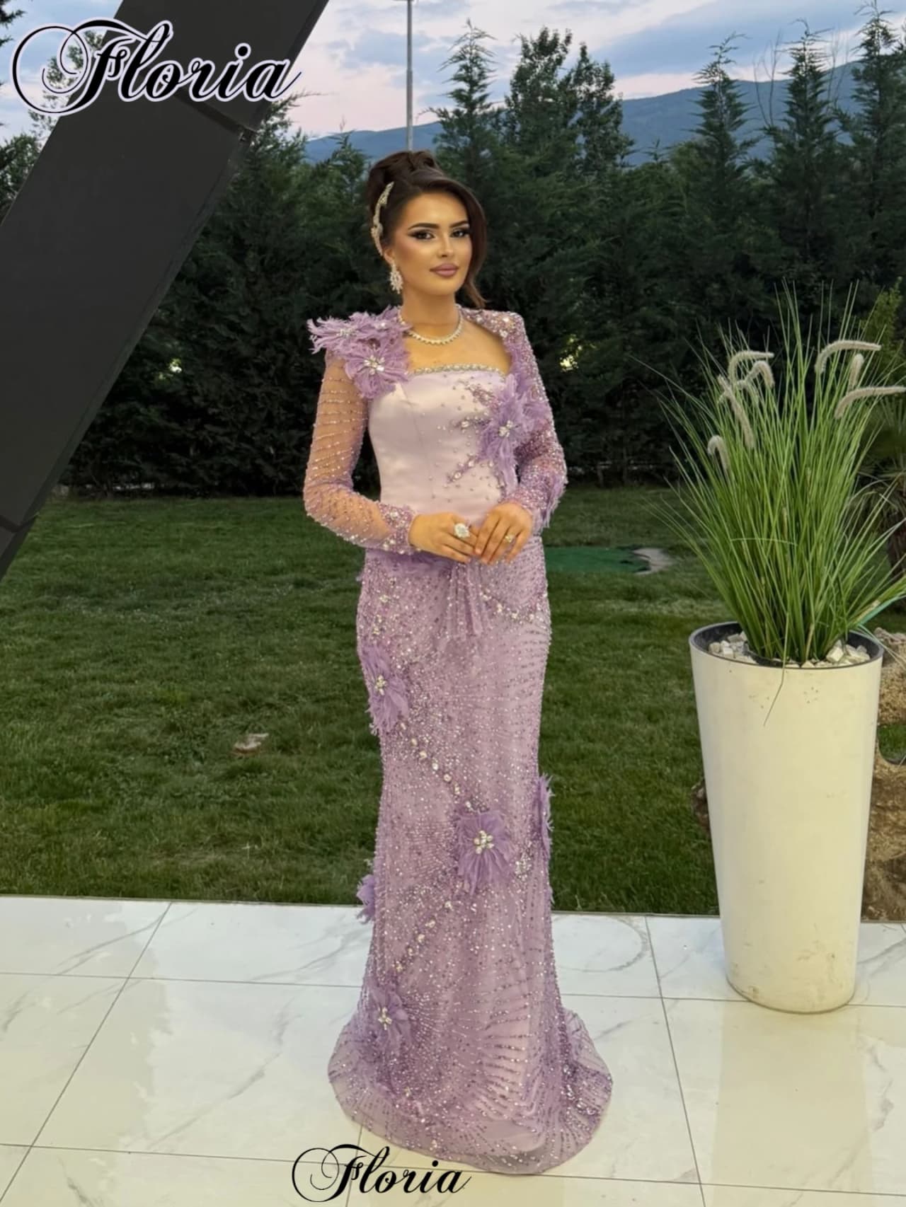Long Sleeves Purple Evening Dresses Mermaid Vintage Special Occasion Dresses Engagement Gowns Vestidos De Fiesta Customized