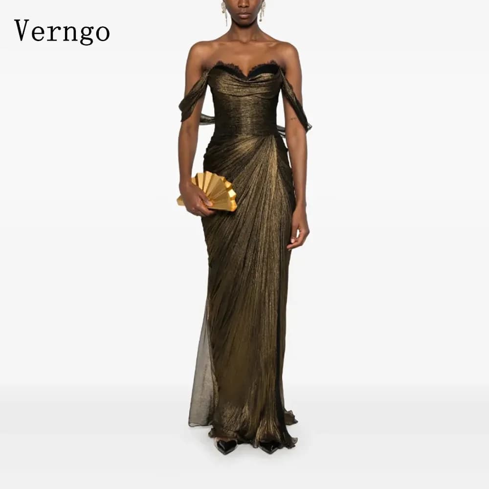 Verngo Shiny Mermaid Prom Gowns Off The Shoulder Mermaid Formal Occasion Dresses Women Modern Evening Dress Customized