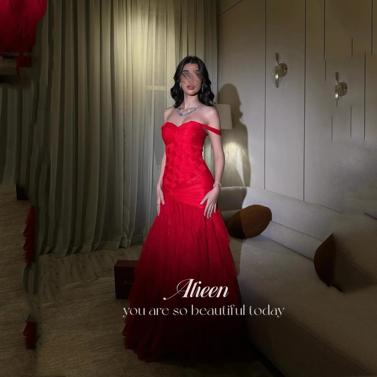 Aileen فساتين سهرة Luxurious Women's Evening Dresses for Special Occasions Elegant Party Dresses 2025 Customized Prom Dress Red