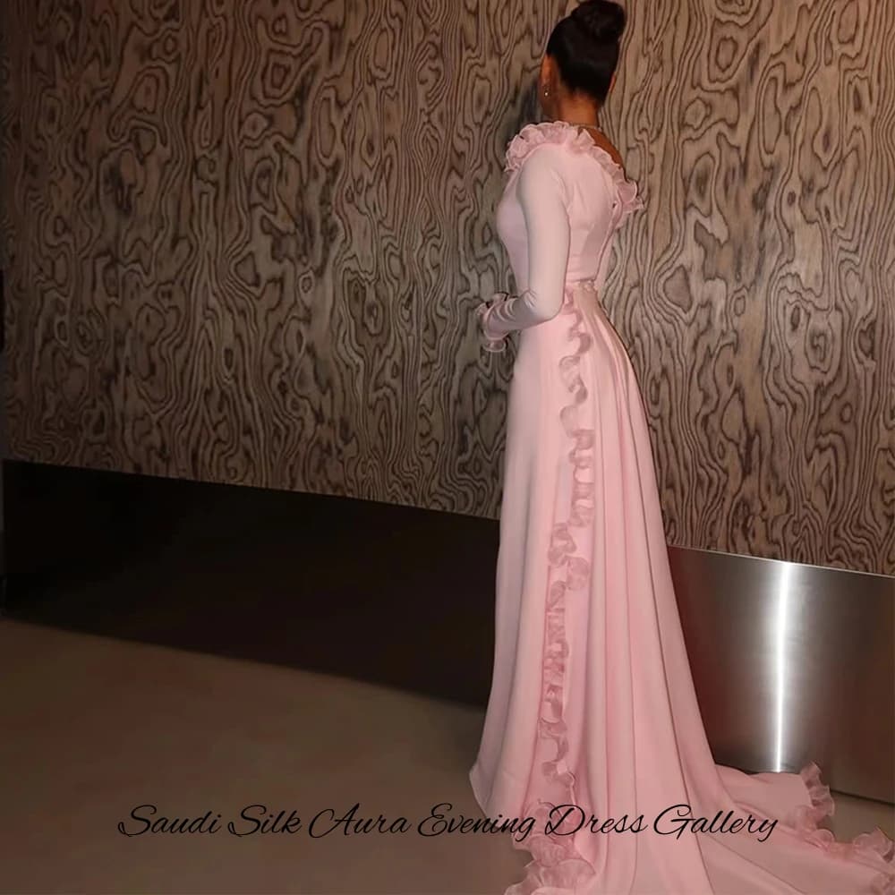 Classic One Shoulder Long Sleeves Evening Dress Elegant Mermaid Jersey Customized Vestido De Noche Organza Homecoming Dresses