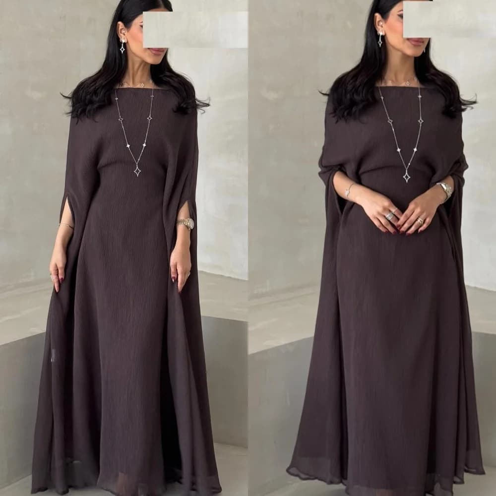 Customized Classic Square Collar Long Sleeves Evening Dress High Quality Tulle Prom Dresses Simple Bespoke Occasion Gowns
