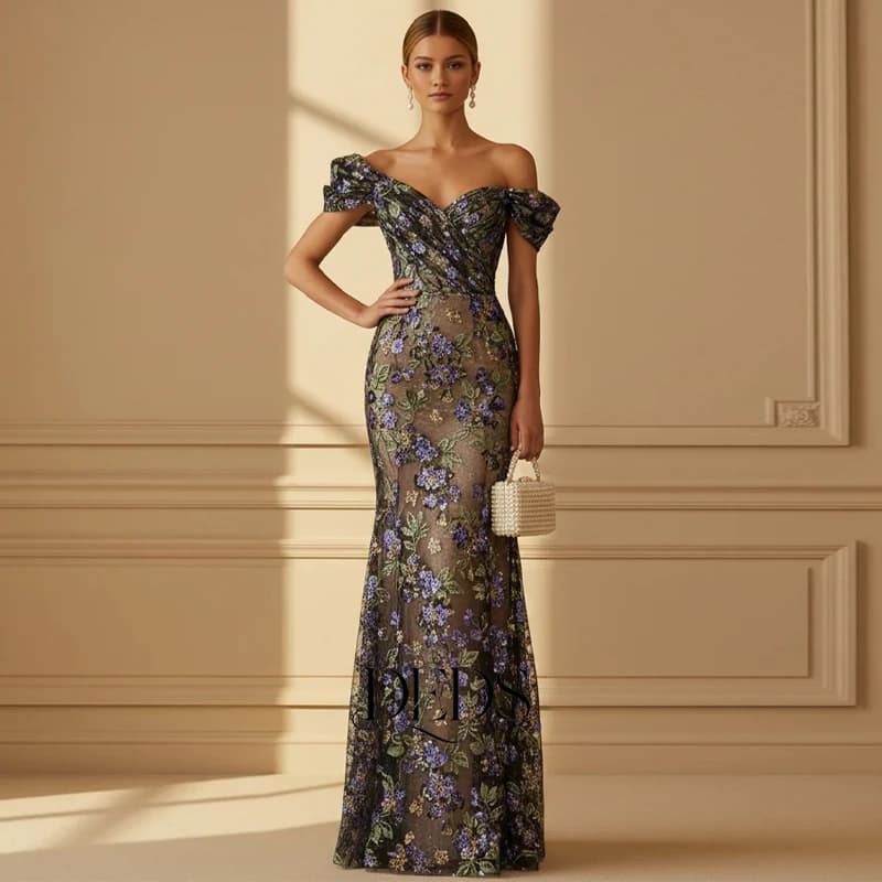 DEDS Custom Flowers Luxurious Fishtail Sweetheart Evening Dresses for Events Prom Dress 2026 Woman Women's Ball Gown
