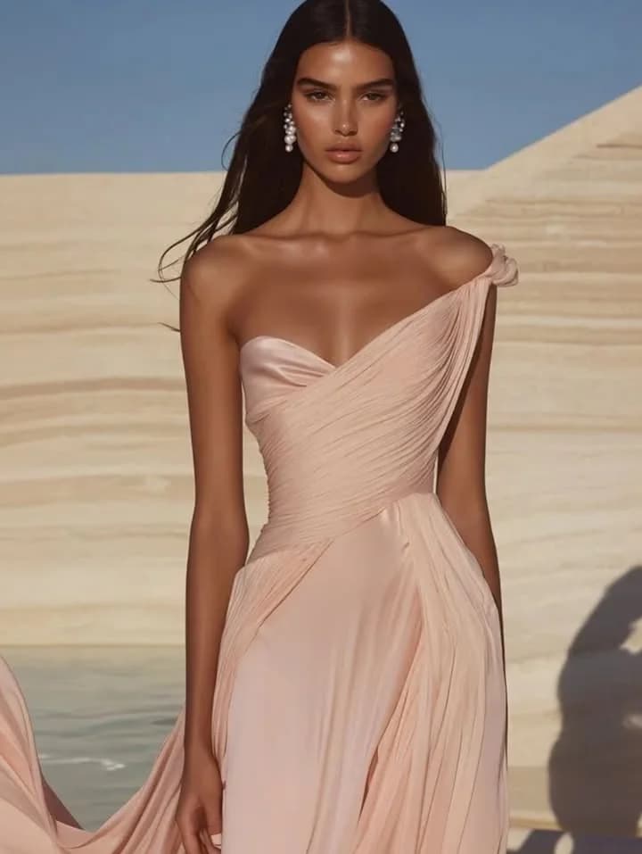 Evening Luxury Dresses Dubai Vintage Strapless Pink Formal Occasion Prom Gowns فستان شارون سعيد سهره