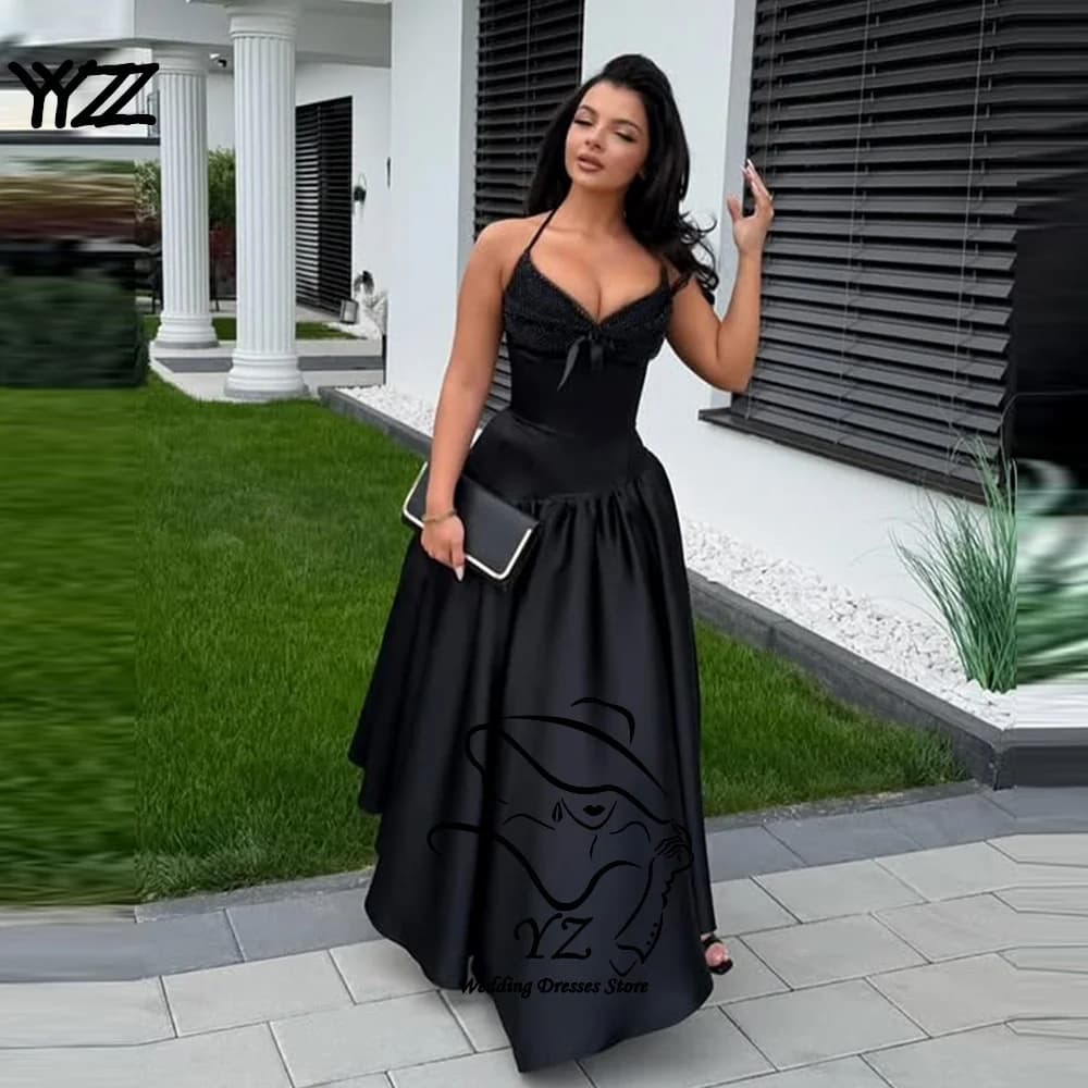 YZ Customized Evening Dresses Halter Celebrity Dress Exquisite High Quality Prom Party Gowns Women Prom Dress