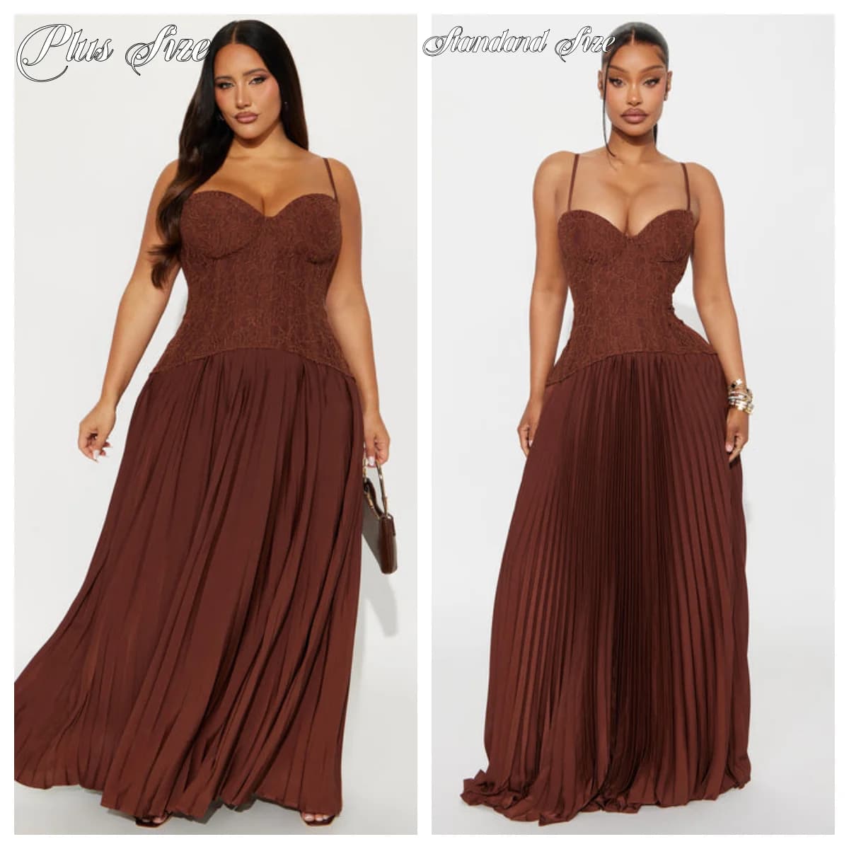 Plus-Size Women A-line Evening Dresses Floor-length Spaghetti Strap Sleeveless Prom Gown Lace Pleat Simple Draped Party Gown