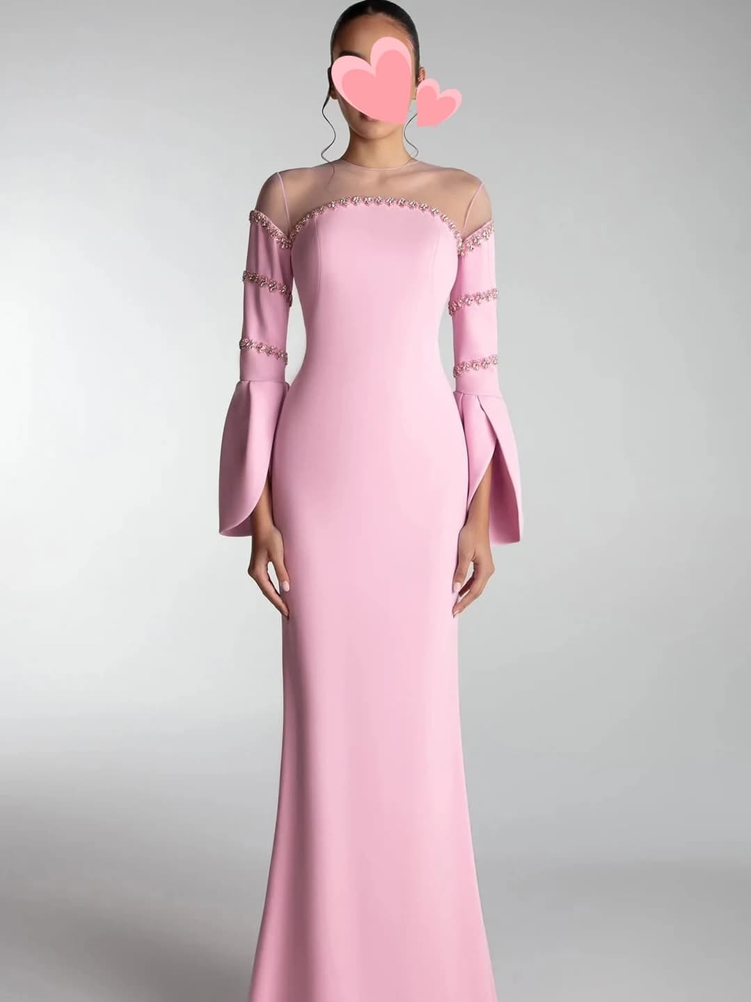 Oisslec Dress Elegant Vintage Sweet Pink Crystal Beads New Stylish Customized Formal Occasion Prom Dress Evening Party Gowns