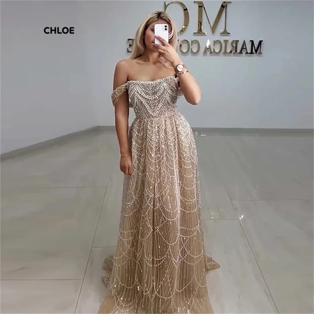 Line A Elegant Womens Evening Party Dresses for Special Occasions Custom Made Dresses 2025 Woman Luxury Prom Dress 2025 Wedding