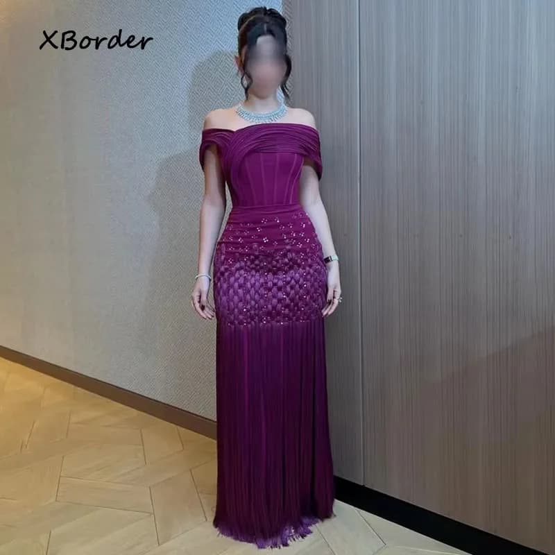 Customized Evening Dress Prom Dress Fashion Satin Elegant High Collar Mermaid Party Gowns Full Sleeve Formal Occassion Dress