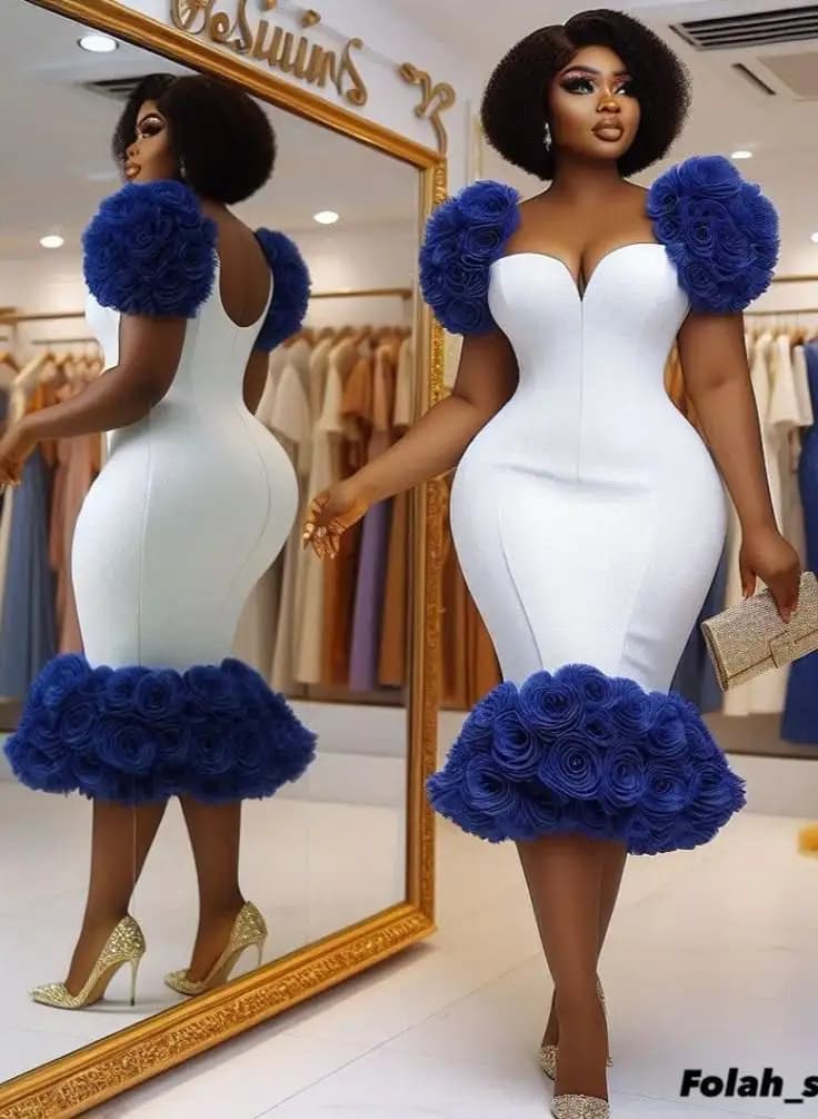 Aso Ebi Style Mermaid White Satin Evening Dresses 2025 For Arabic Women With 3d Flowers Tea Length Formal Evening Occasion Gowns