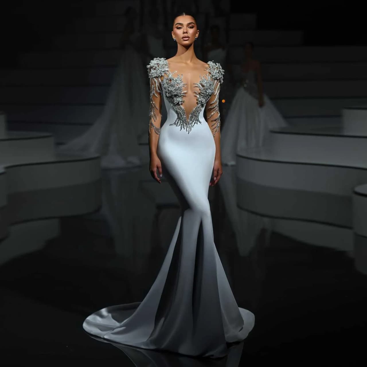 2026 Collection Bride Dress Luxury Beading Mermaid Wedding Gown Fashion Bridal Party Dresses Custom Formal Gown Evening Dress