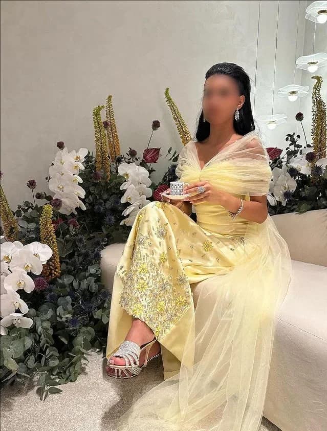 Customized Ankle Length Beaded Off Shoulder Evening Gown Vestidos Elegantes Para Mujer Vestidos Elegantes Para Mujer فساتين سهرة