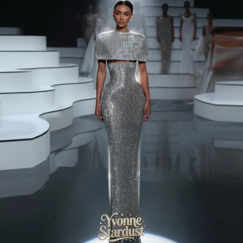 Yvonne Evening Dresses Sparkle Sequined Long Luxury Formal Party Dress Women Cocktail Dress Vestidos De Baile Customized