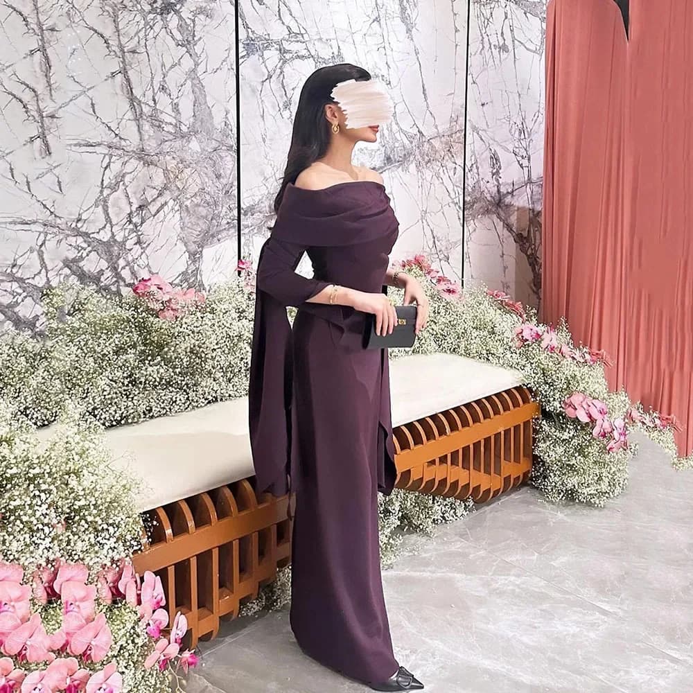 Customized Jiayigong Simple Satin Off The Shoulder Evening Dresses Pleats Women Long Mermaid Prom Gowns Party Dress Vestidos