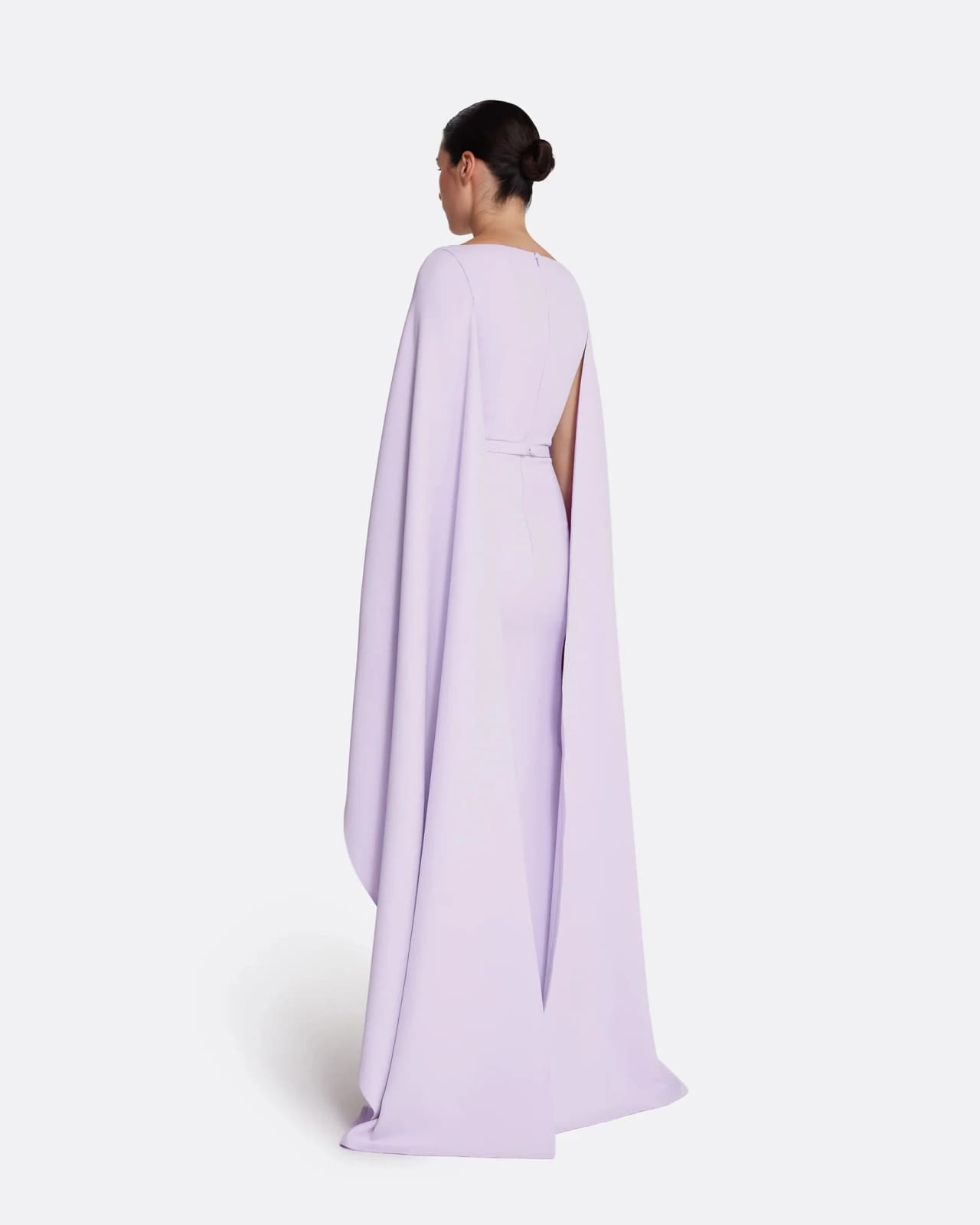 Lilac Jersey A-line Floor Length Evening Dresses Women's Scoop Neck Long Sleeve with Fashion Sequins Gowns Party Dress Custmzied
