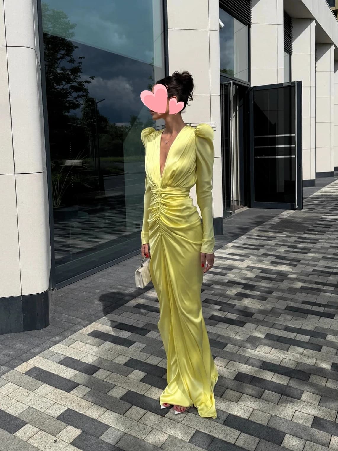 Oisslec Dress Elegant Vintage Sweet Yellow Mermaid V-Neck New Stylish Customized Formal Occasion Prom Dress Evening Party Gowns