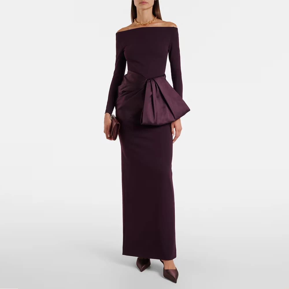 Customized Off Shoulder Evening Dresses 2026 for Women Back Slipt Elegant Party Dress Strapless Modern Long Formal Prom Gowns