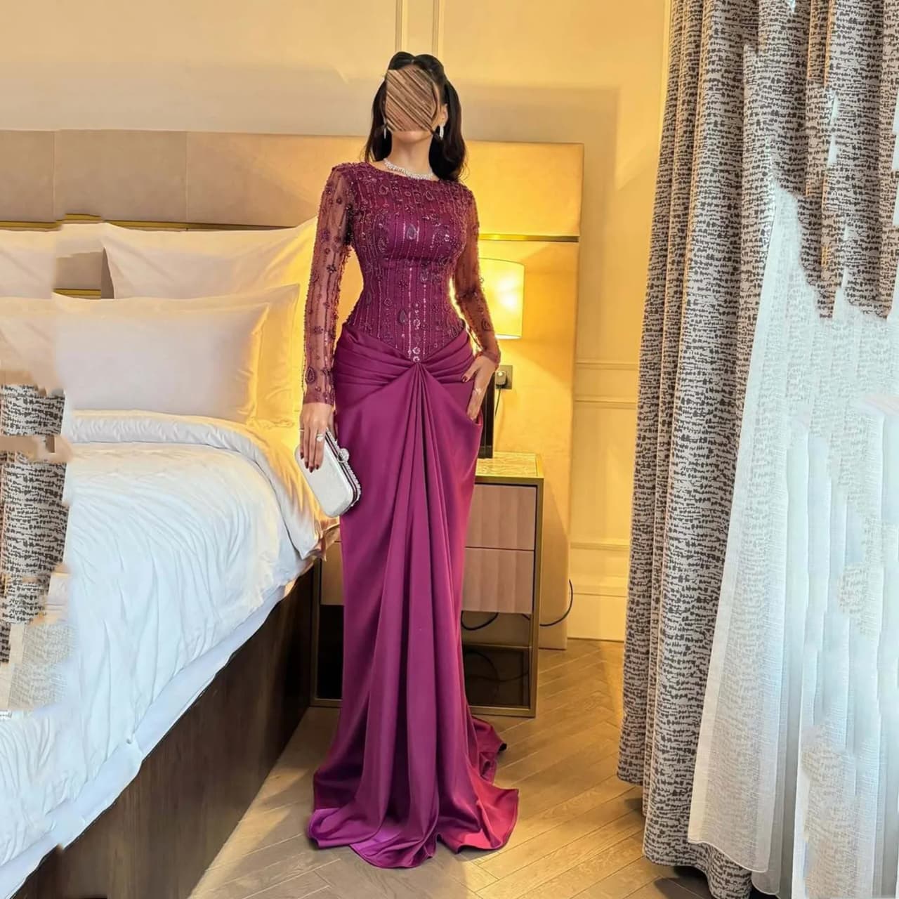 Lorrtta Robes of Soirée Elegant Party Dresses 2025 Satin Wedding Dresses for Parties Purple Red فساتين سهرة Customized Mermaid