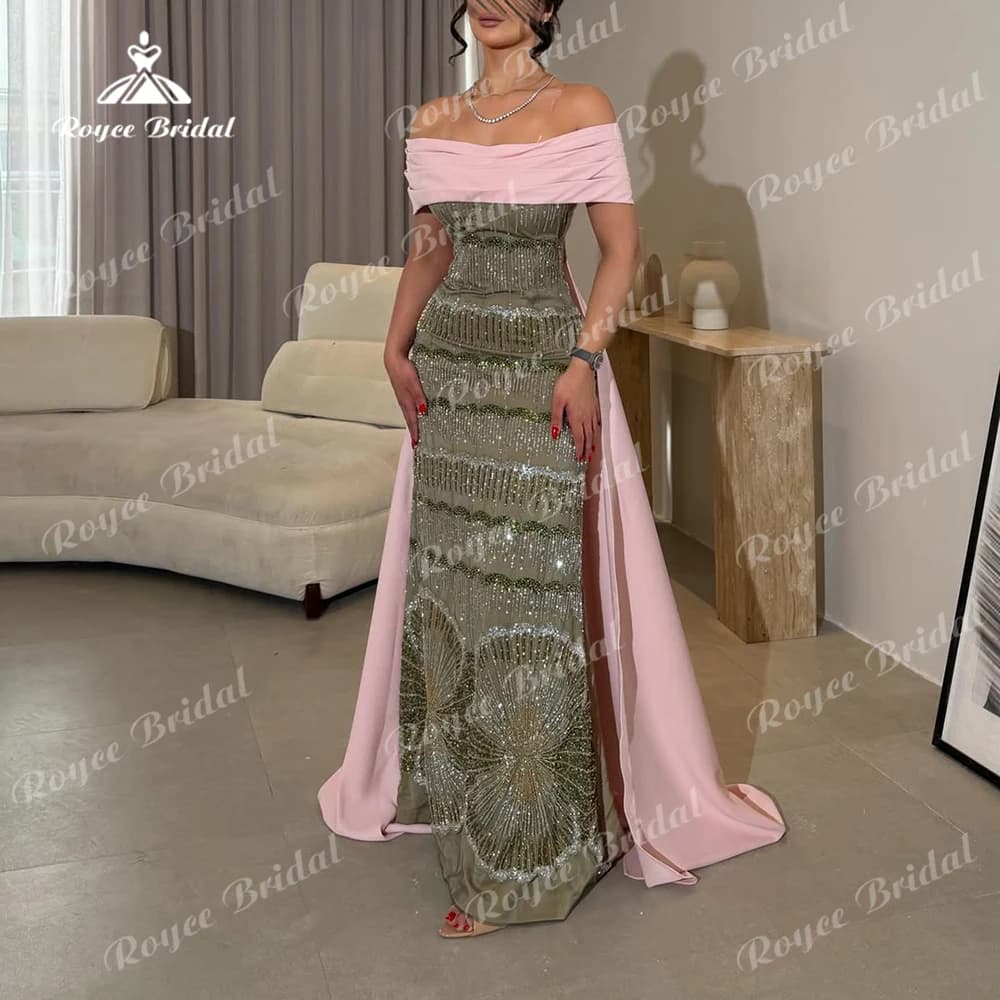 Exquisite  Bateau Cap Sleeves Evening dresses 2026 Sequins فستان سهرة نسائي luxury women's formal evening gowns Customized