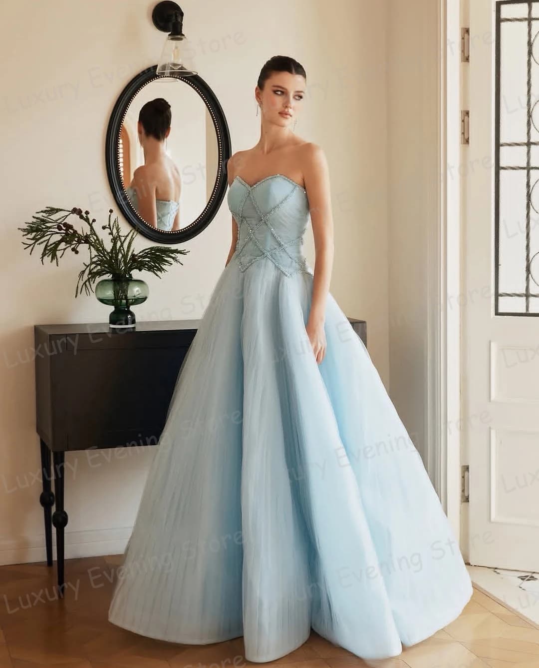 Ruffles Evening Dresses Sexy Woman's A Line Backless Sweetheart Prom Gowns Fashion Fluffy Vestidos De Novia Customized 2026 Gala