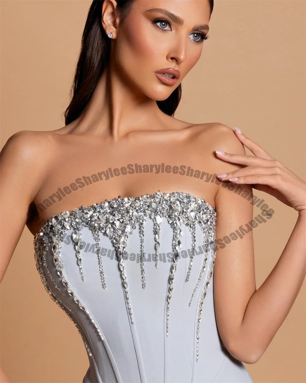 Attractive Mermaid Evening Dresses Saudi Arabric Dubai Couture Kuwait Engagement Party Gown Vestidos De Noche Plus Customized