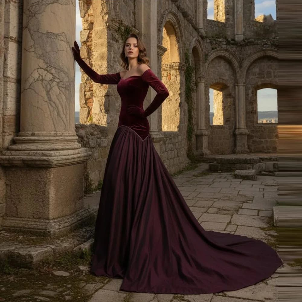Customized A-Line Vestidos Para Bodas Mujer Invitada Dress For Women Sexy Prom Dresses Robes De Soirée Evening Dress Elegant F