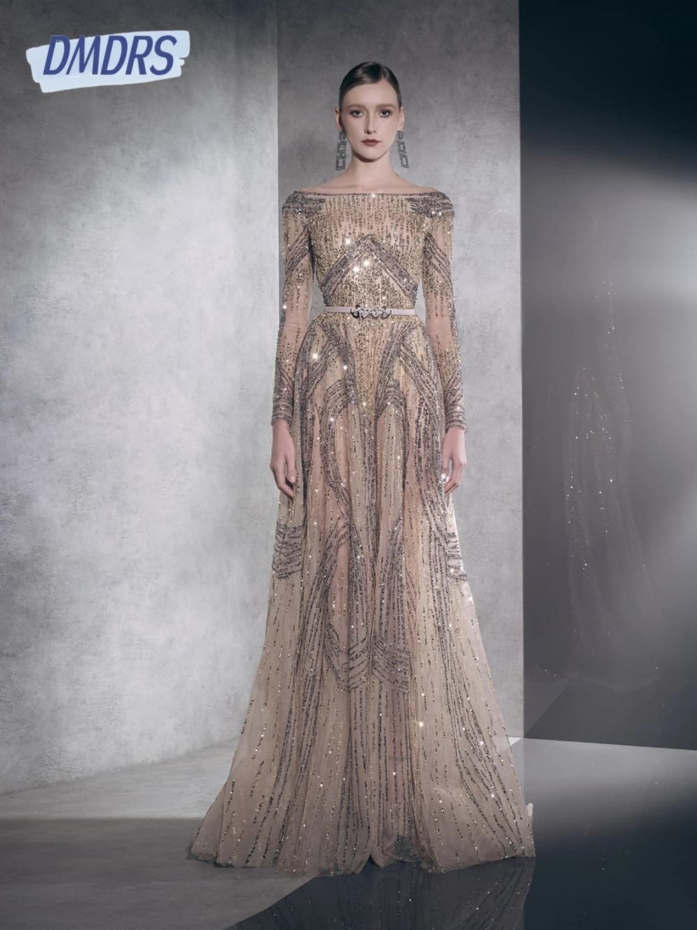 Sophisticated Boat Neck Chic Evening Dress Elegant A Line New Arrival Cocktail Gown Customized Women Beaded Dazzling Party Wear
