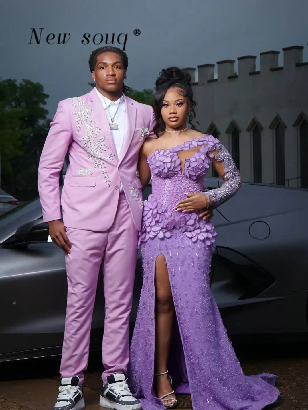 Customized Lilac Purple One Shoulder Prom 2K26 Dresses Crystals Pearls African Wedding Reception Evening Party Gowns Plus Size