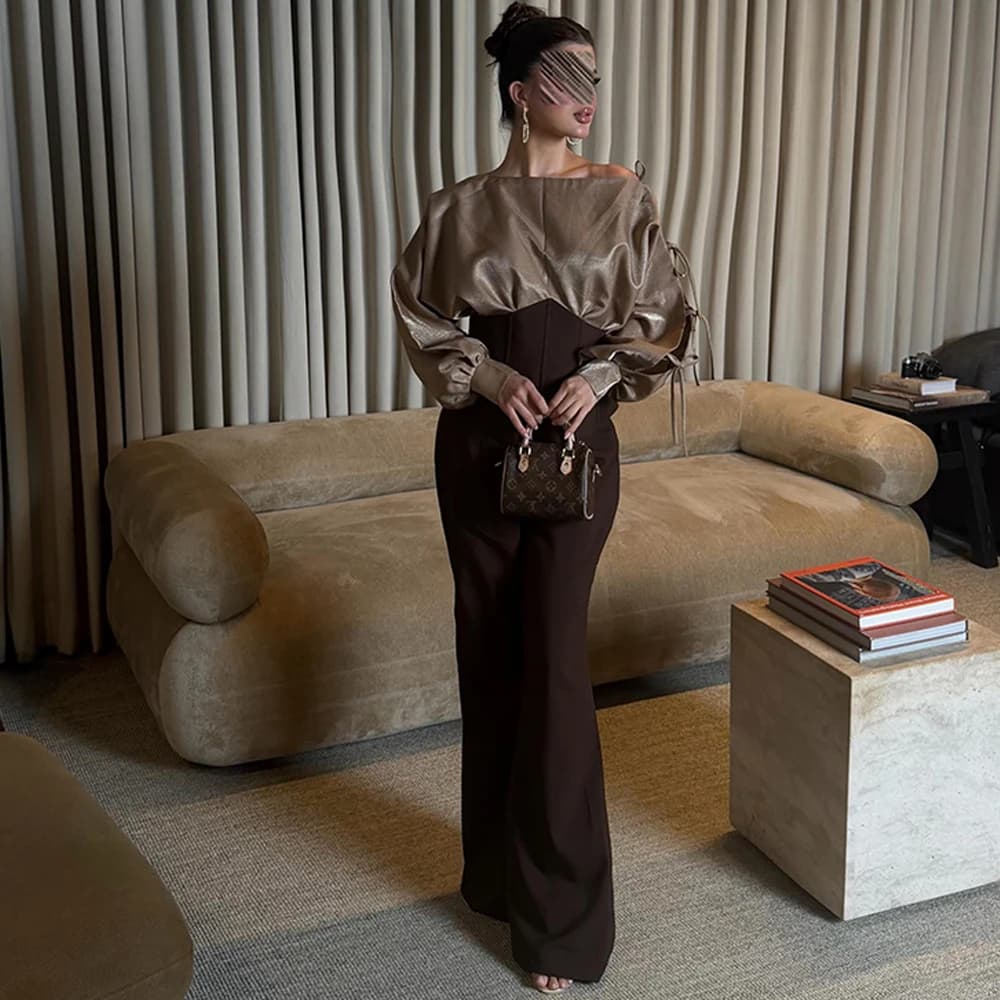 Elegant Jersey Evening Dress Sexy Mermaid Long Sleeves Prom Dresses Temperament Boat Neck Customized Special Occasion Gowns