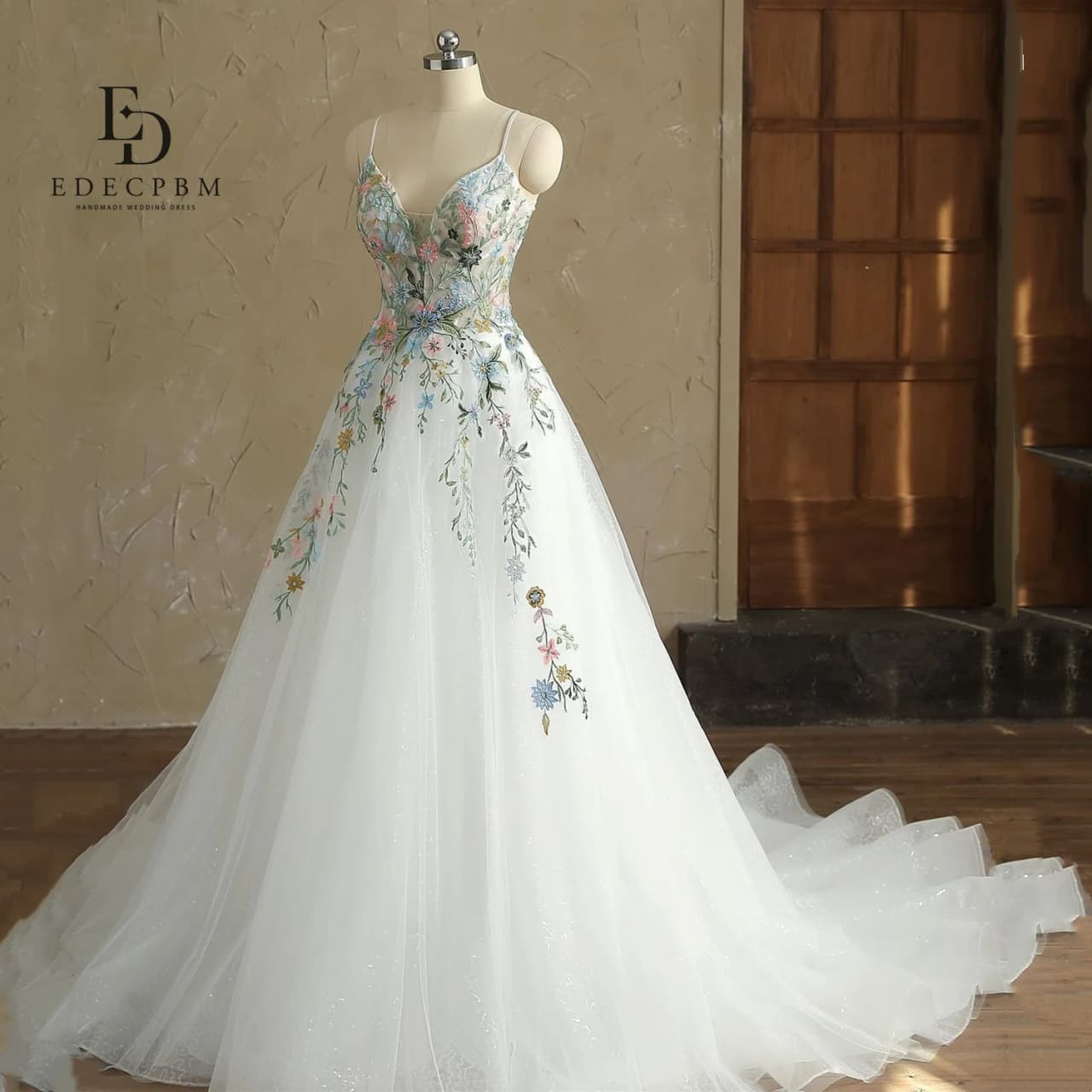 EDECPBM Customized Wedding Party Dresses Plus Size Wedding Dresses Civil Wedding Dresses White flower skirt Bridal Dresses 드레스