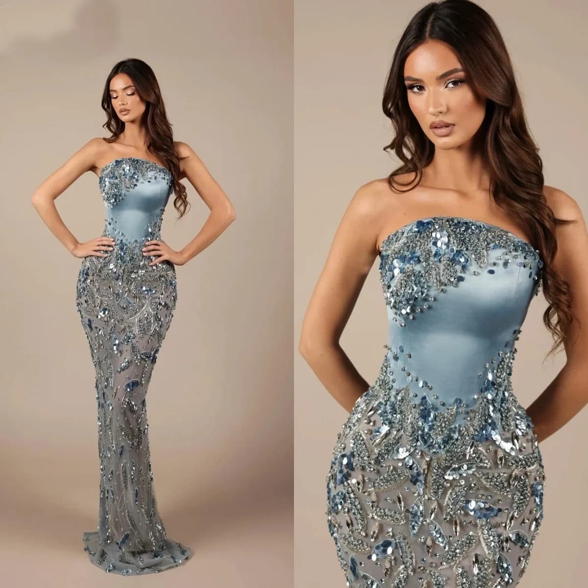 Crystal Luxury Prom Dresses Sleeveless Lace Sequined Halter Floor Length With Special Design Vestido De Noite Customized