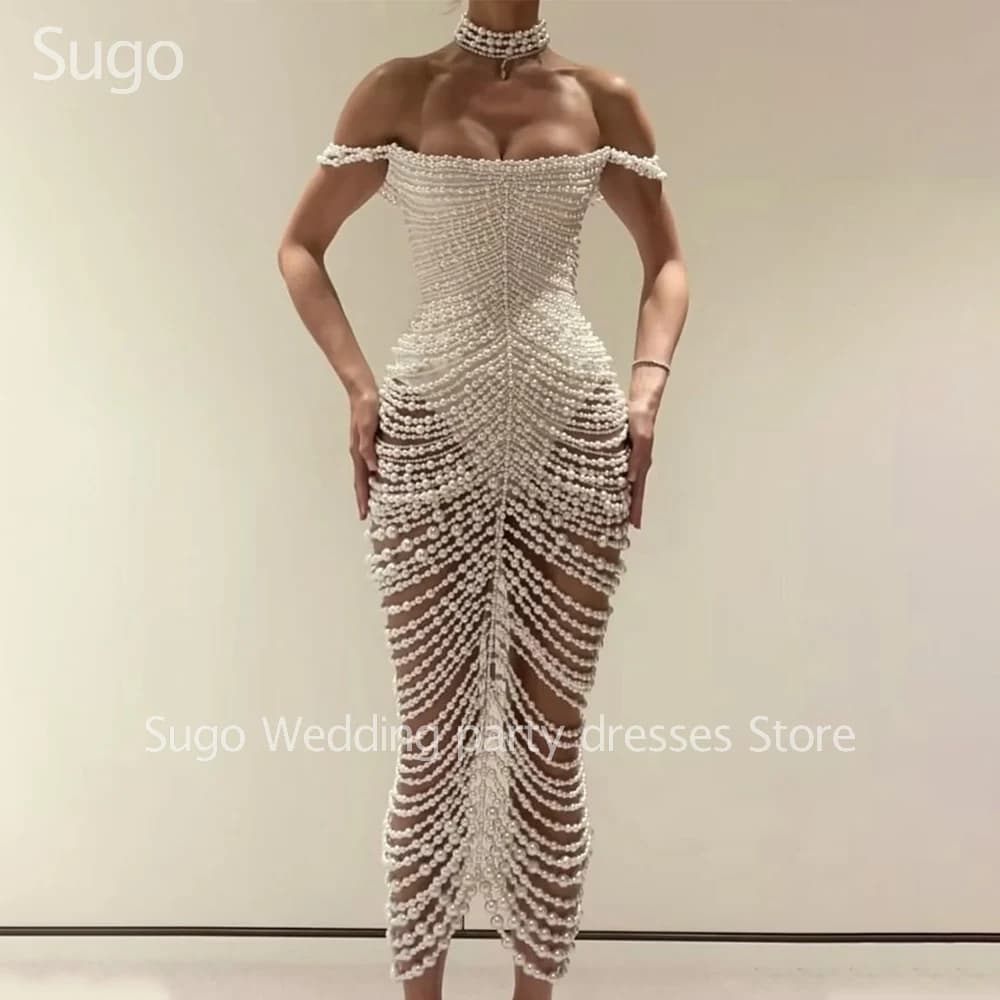 Customized Luxury Beading Sexy Long Evening Dresses for Special Occasions Off Shoulder Mermaid Women Gala Party Dress 2025