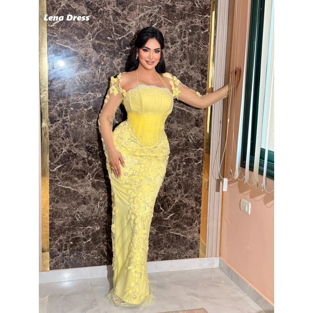 Long Sleeves Elegant Women's Dresses for Wedding Party Dresses for Special Occasions Square Collar Ball Gown Dress Custom Made